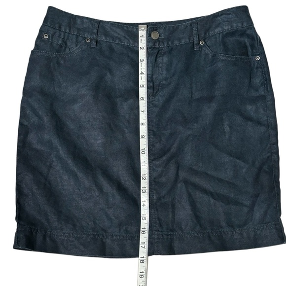 J.Jill 100% Linen Mini Skirt Casual Summer Women's Size 10 Petite - Picture 9 of 9